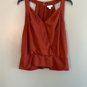 NY & Company, Rust Sleeveless Top- Size Large